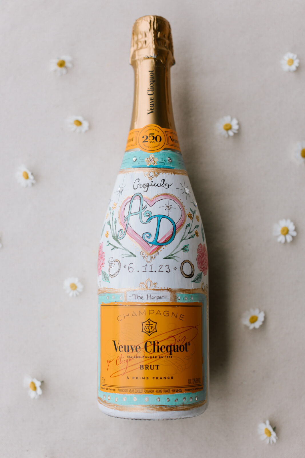 Painted-Champagne-Bottle-Veuve-Wedding-Inspo